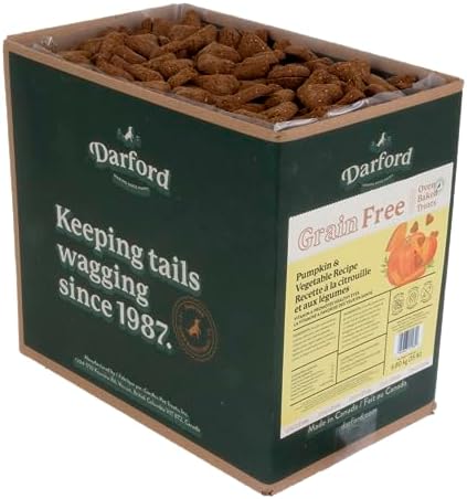 Darford Grain-Free Dog Treats – Pumpkin & Mixed Vegetables Recipe – Crunchy Oven-Baked Biscuits – No Corn