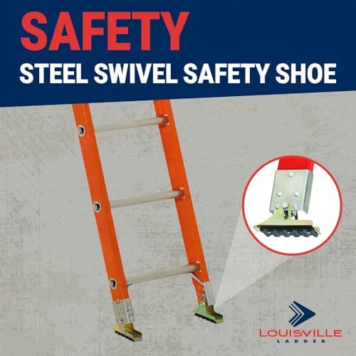 Louisville Ladder 12-Foot Fiberglass Step Ladder, 375-Pound Load Capacity, Type IAA, FS1312HD