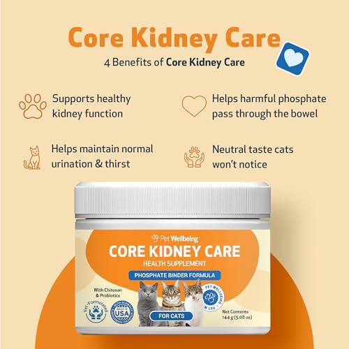 Pet Wellbeing Kidney Support Gold for Cats - Supports Normal Kidney Function & Detox, Healthy Hydration & Energy with Rehmannia & Dong Quai - NASC Certified & Vet-Formulated - 2oz Liquid Formula | NASC Certified & Vet-Formulated Liquid Kidney Support Sup…