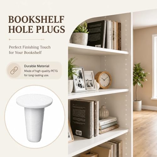 240 Pcs White Hole Plugs Covers Caps Compatible with IKEA Kallax Bookcase Cabinet Shelving 3.5mm Furniture Hole Fillers Compatible with Billy Bookshelf for a Seamless Built in Look