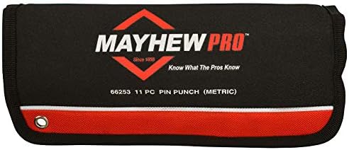 Mayhew 66253 11-Piece Hardened Steel Pin Punch 11 Piece Metric