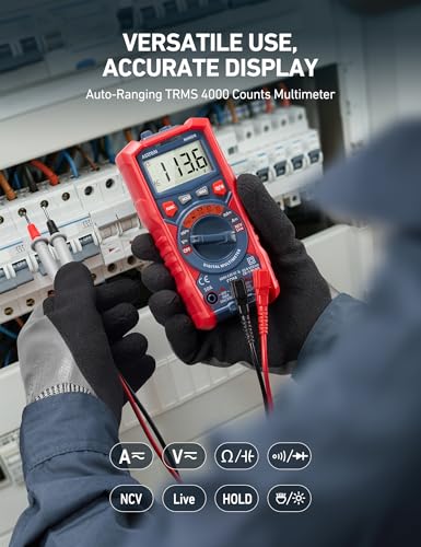 AstroAI Digital Multimeter, TRMS 4000 Counts, Auto-Ranging, Battery Test