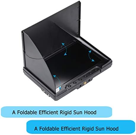 Black Pearl Diversity Monitor RC801 FPV Monitor with DVR 5.8Ghz 40CH 7inch FPV Screen Receiver Built in Battery with Sunshade Hood for RC Racing