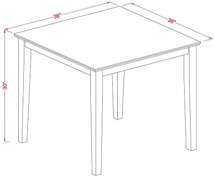 East West Furniture OXT-ANA-T Oxford Square Dining Table for Small Spaces, 36x36 Inch, Natural