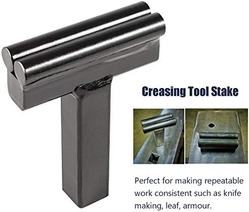 1 Inch Blacksmith Anvil Hardy Tool Set – Hot Cut, Creasing Tool Stake, Bottom Fuller, Turning Bending Scrolling Fork
