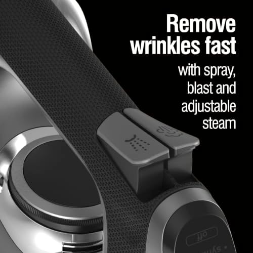 CHI Steam Iron for Clothes with Vertical Steam Burst, 8" Retractable Cord | Titanium Ceramic Soleplate, Electronic Temperature Control, 1700 Watts