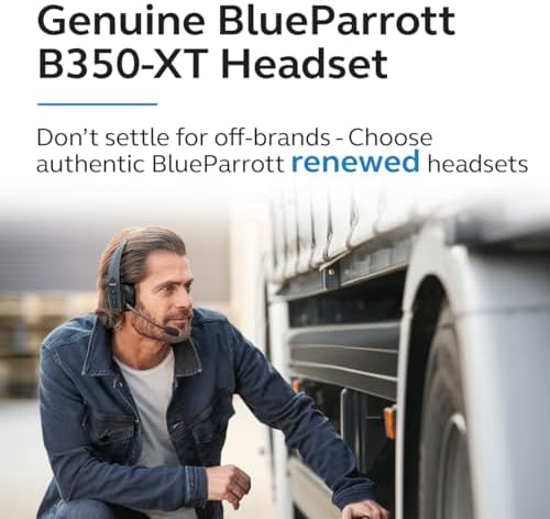 BlueParrott B350-XT Noise Cancelling Bluetooth Headset - Updated Design with Industry Leading Sound & Improved Comfort