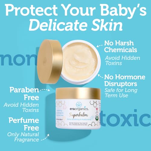 Superbalm USDA Organic Healing Ointment for Baby Eczema & Cradle Cap - 2oz | 100% Natural Soothing Superfood Cream for Toddler & Kids - Eczema, Cradle Cap, Baby Acne & Rashes - Non-Toxic, Fragrance-Free