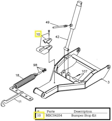MR. Snowplow Replaces BOSS Part MSC04254 Bumper Stop KIT with Hardware