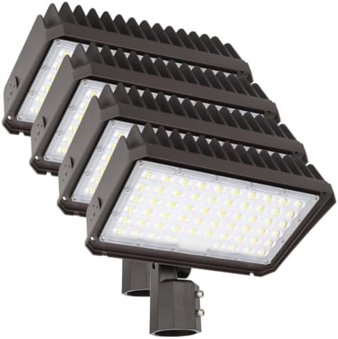 kadision 150W LED Flood Light, Dusk-to-Dawn Photocell, Slip Fitter Mount