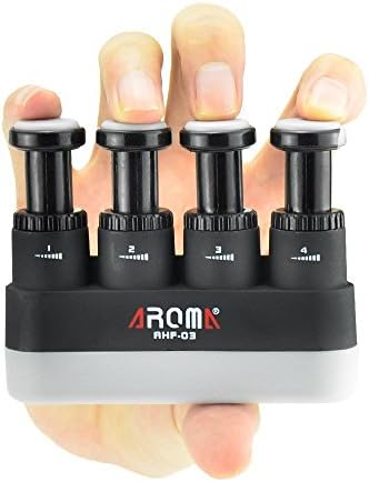 Finger Strengthener, 4 Tension Adjustable Hand Grip Exerciser Ergonomic Silicone Trainer for Guitar, Piano, Trigger Finger Training
