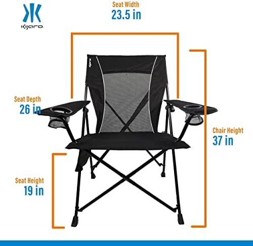 Kijaro Dual Lock Portable Camping Chairs - Enjoy the Outdoors with a Versatile Folding Chair for Sports, Lawn - Dual Lock Feature Locks Position – Hanami Pink