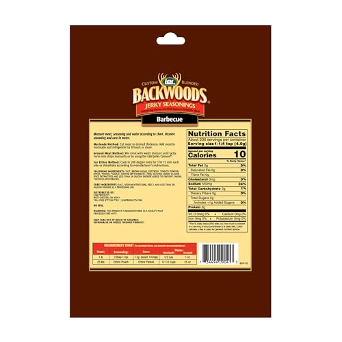 LEM Products Backwoods BBQ Jerky Seasoning, Ideal for Wild Game and Domestic Meat, Seasons Up to 25 Pounds of Meat