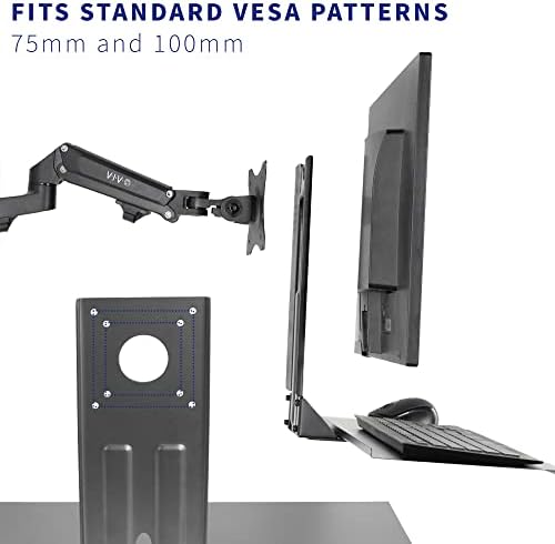 VIVO Computer Keyboard and Mouse Platform Tray VESA Mount Attachment 25.5 x 8 inch Surface (MOUNT-KB03) | Computer Keyboard and Mouse Platform