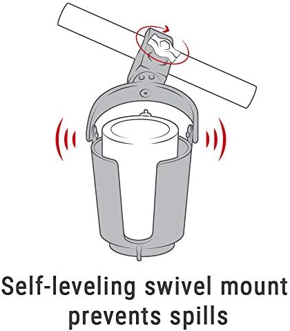 RAM MOUNTS Tough-Claw Cup Holder with B Size 1" Ball, Self-Leveling | Holds drinks up to 16 oz, clamps to handlebars and rails