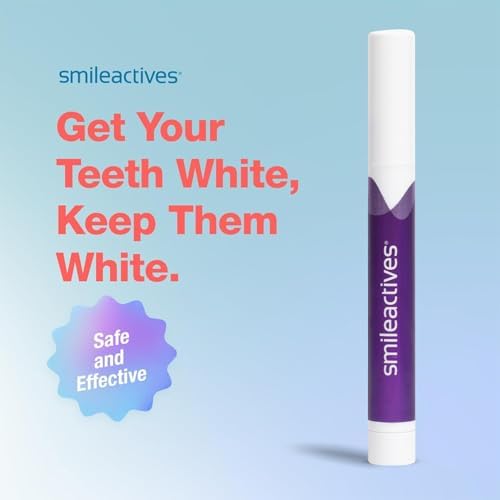 Smileactives Teeth Whitening Pen, Stain Remover Gel, Vanilla Mint, 2-Pack | Precision Brush-Tip Applicator, Dental-Grade Formula, Travel-Ready Design