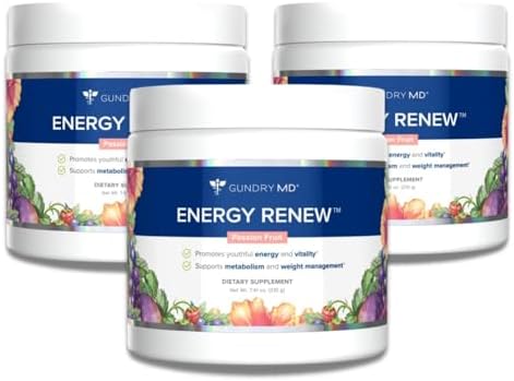 Gundry MD Energy Renew Supplement, Passion Fruit Flavor Powder, 30 Servings