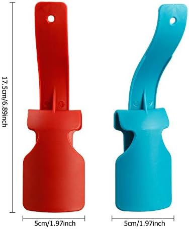 Boao 4 Pcs Lazy Shoe Helper Bulk Easy on Easy off Plastic Shoehorn