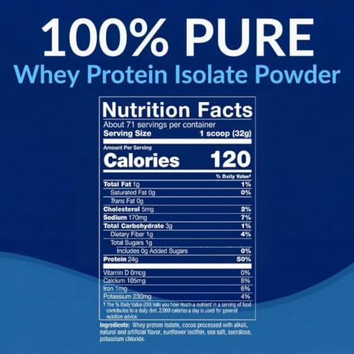 BodyTech Whey Protein Isolate Powder, Rich Chocolate, 5 LB, 71 Servings | 24G per Serving, High Concentrated Protein Powder With Amino Acids & BCAAs for Men and Women, Gluten Free