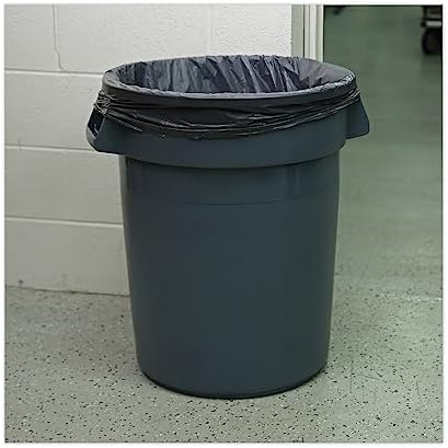 Boardwalk 32GLWRGRA Round Waste Receptacle LLDPE 32 gal Gray