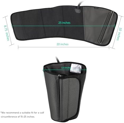 QUINEAR Air Compression Leg Massager for Circulation & Pain Relief, Calf Massagers with 2 Modes & 3 Intensities