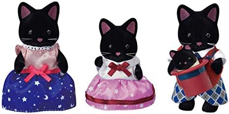 Calico Critters, Sandy Cat Family, Dolls, Dollhouse Figures, Collectible Toys, Premium, 3 inches
