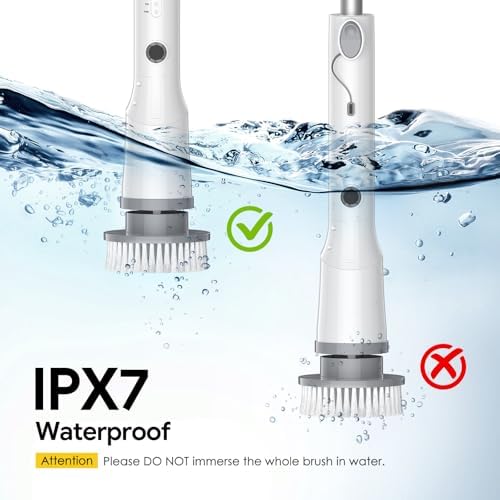 Sorpci Electric Spin Scrubber, 2026 New Cordless Cleaning Brush, Shower Cleaning Brush with 7 Replaceable Brush Heads