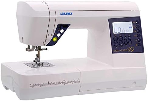 JUKI HZL-G220 Sewing Machine, White, Metal, 16 x 23 x 12.5 inches, 8.7 kg