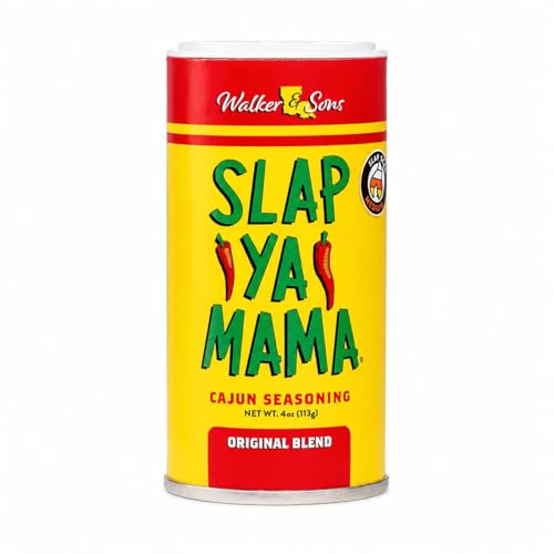 Slap Ya Mama Original Cajun Seasoning, 4 oz | one 4 oz canister of Original Blend Cajun seasoning for chicken, seafood, vegetables, grilling