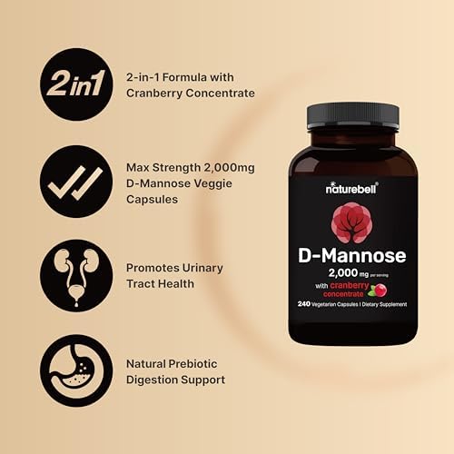 NatureBell D-Mannose 500mg Capsules (2