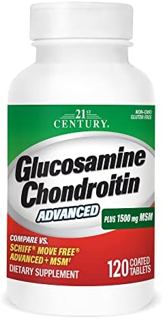 21st Century Glucosamine Chondroitin Advanced with MSM, Joints, 120ct | Advanced Glucosamine Chondroitin with MSM, Joint