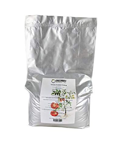 Greenway Biotech, Inc. Tomato Fertilizer 4-18-38 Powder - Water Soluble with Chelated Micronutrients for Tomatoes Peppers Eggplant - Bigger Fruit Better Flavor - Hydroponics or Soil - 5 LB