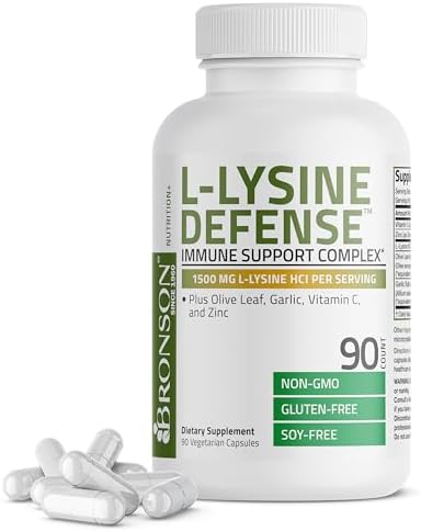 Bronson L-Lysine Defense Immune Support Complex, 1500 mg, 90 Capsules