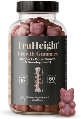 TruHeight Growth Gummies (Watermelon) Tall Nutrition for Natural Growth Supplement for Kids & Teens - Vitamin D, K, Calcium & Ashwagandha