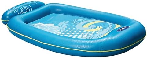 Aqua Comfort Pool Float Lounge – Inflatable Pool Floats for Adults with Headrest and Footrest – Bubble Waves