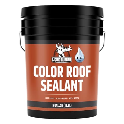 Liquid Rubber Color Roof Sealant - Flat & Metal, White, 1 Gallon | Elastomeric Roof Coating - Waterproof, UV-Stable & Flexible - Compatible with Low-Slope Roofs, Resists Cracking & Chipping
