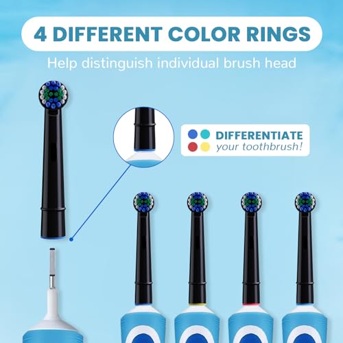 Replacement Toothbrush Heads Compatible with Oral-B Braun 20 Pcs | Professional Electric Toothbrush Brush Heads for Oral B Replacement Head Refill Pro 500/1000/1500/3000/3757/5000/7000/7500
