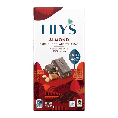 LILY'S Almond Dark Chocolate | 3 ounce, 4-Pack