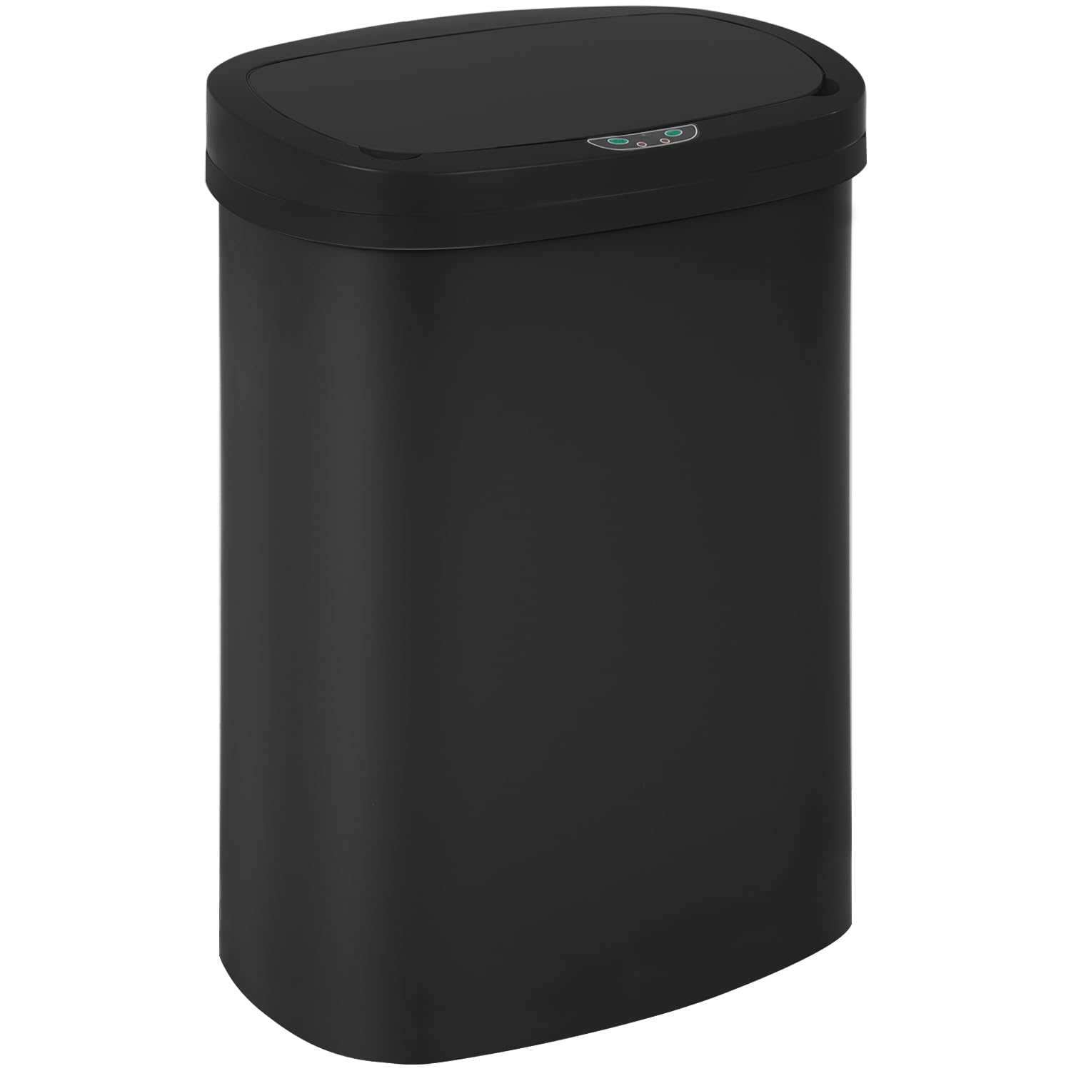 BestOffice | 13 Gallon Stainless Steel Trash Can with Lid | Steel | Automatic Touchless Garbage Can | Odor Control | Modern Oval Design | Easy to Clean | For Kitchen, Bathroom, Office or Home