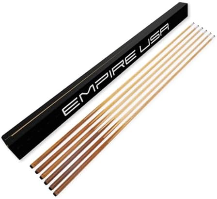 Set of 6 Pool Cues 57" One-Piece Hardwood Billiard Cue Sticks | One-piece