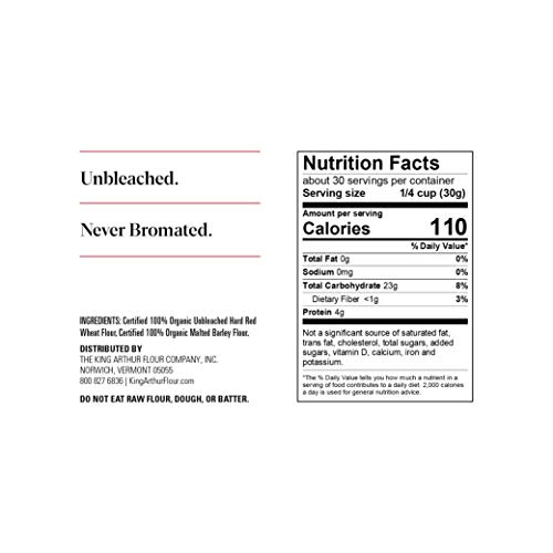 King Arthur Flour Organic Unbleached All Purpose Flour - 2 lbs