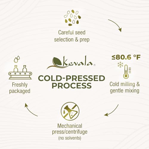 Kevala Organic Extra Virgin Sesame Oil – Cold Pressed, Unrefined & Non-GMO Cooking Oil for Salad, Frying, Baking