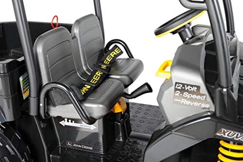 Peg Perego John Deere Gator XUV Midnight Black Extra Large 12 Volt Ride-On, Durable Design for Kids 3-8