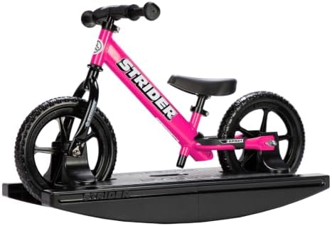 Strider Sport 2-in-1 Rocking Bike, Ages 6 Months–4 Years | For 12 Model, Converts Baby Rocking Toy to Toddler Balance Bike, Tool-Free Adjustments, Wide and Stable Base, Durable Plastic