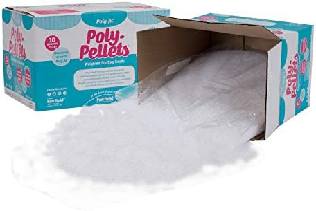 Fairfield Poly-Fil Poly-Pellets, Premium Polyester Weighted Stuffing Beads, Stuffing for Stuffed Animals, Toys, Bean Bags, Weighted Blankets, and More