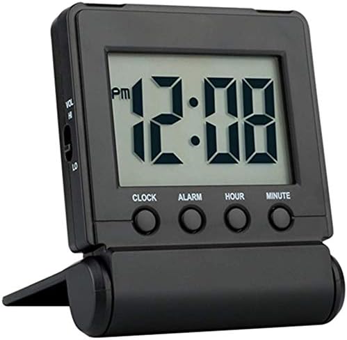 Compact Digital Travel Alarm Clock with High/Low Volume Options, Simple to Set, Easy to Read, Bold Digits, Snooze Backlight, Quality Construction