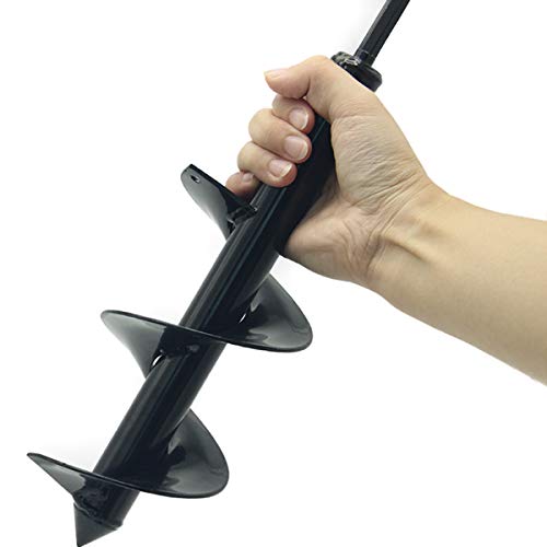 Auger Drill Bit for Planting 4"x12", Garden Plant Flower Bulb Bedding Planter Auger Spiral Drill Bit, Easy Planter Garden Auger