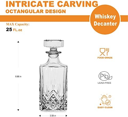 LUXU Whiskey Decanter,25 oz