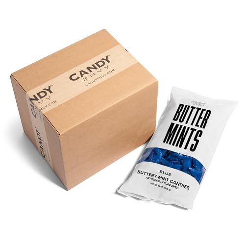 Candy Envy - Blue Wrapped Buttermints - 13 oz. Bag - 100 Individually Wrapped Candy Mints