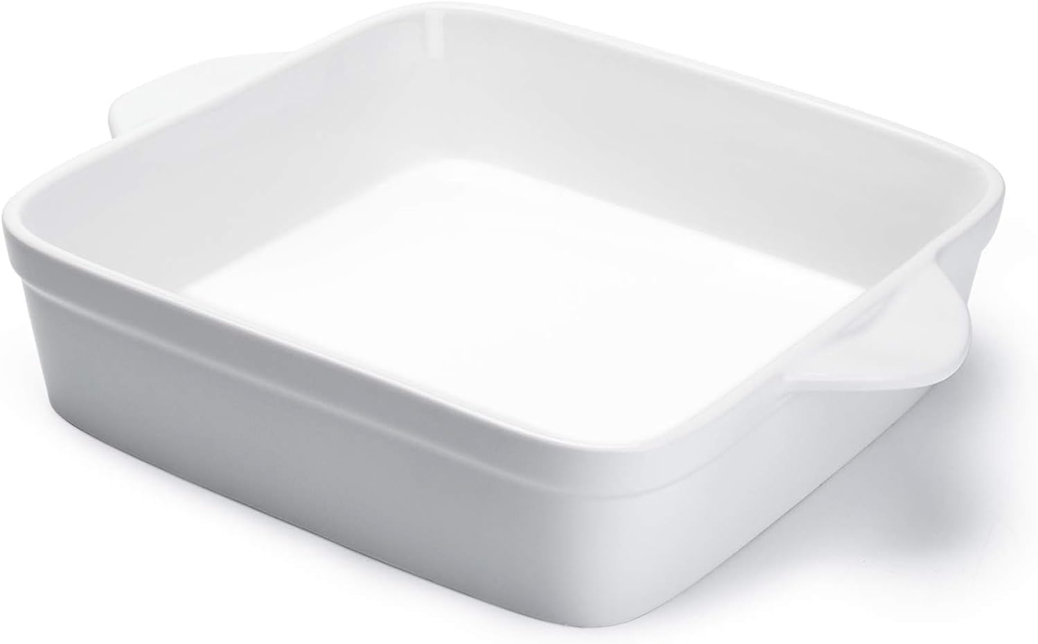 Sweese 8x8 inch Square Porcelain Baking Dish with Double Handles - Non-Stick Oven Casserole Pan for Brownie, Lasagna